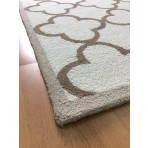 Handmade Wool Modern Ivory/ Brown 5' x 8' lt1428 Area Rug