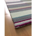 Handmade Wool Modern Ivory/ Silver 5' x 8' lt1432 Area Rug