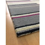 Handmade Wool Modern Ivory/ Gray 5' x 8' lt1437 Area Rug