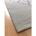Handmade Wool Modern Gray/ Navy Blue 5' x 8' lt1446 Area Rug