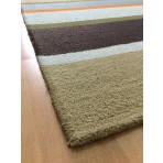 Handmade Wool Modern Ivory/ SIlver 5' x 8' lt1447 Area Rug