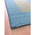Handmade Wool Modern Blue/ Green 5' x 8' lt1452 Area Rug