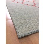 Handmade Wool Modern Green/ Orange 5' x 8' lt1453 Area Rug