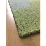 Handmade Wool Modern Silver/ Green 5' x 8' lt1454 Area Rug