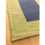 Handmade Wool Modern Green/ Blue 5' x 8' lt1458 Area Rug