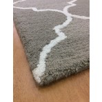 Handmade Wool Modern Gray/ Ivory 5' x 8' lt1500 Area Rug