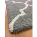 Handmade Wool Modern Gray/ Ivory 5' x 8' lt1502 Area Rug