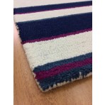Handmade Wool Modern Navy Blue/ Ivory 5' x 8' lt1512 Area Rug