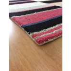 Handmade Wool Modern Red/ Black 5' x 8' lt1529 Area Rug