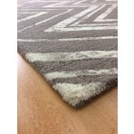 Handmade Wool Modern Brown/ Ivory 5' x 8' lt1535 Area Rug