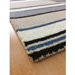 Handmade Wool Modern Gray/ Ivory 5' x 8' lt1542 Area Rug