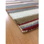 Handmade Wool Modern Ivory/ Gray 5' x 8' lt1558 Area Rug