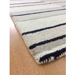 Handmade Wool Modern Ivory 5' x 8' lt1559 Area Rug