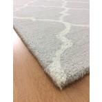 Handmade Wool Modern Gray/ Ivory 5' x 8' lt1566 Area Rug