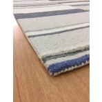 Handmade Wool Modern Ivory/ Rust 5' x 8' lt1570 Area Rug