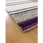 Handmade Wool Modern Ivroy/ Gray 5' x 8' lt1578 Area Rug