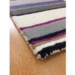 Handmade Wool Modern Ivroy/ Gray 5' x 8' lt1580 Area Rug
