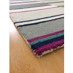 Handmade Wool Modern Ivroy/ Silver 5' x 8' lt1590 Area Rug