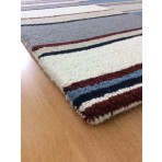 Handmade Wool Modern Ivroy/ Gray 5' x 8' lt1591 Area Rug