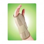 Perforated Suede Wrist Brace Left Hand, Beige