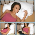 Deluxe Comfort Multi Position Pillow - Therapeutic Neck And Back Pillow - Promotes Healthy Sleep - Two Piece Incline Wedge Pillow - Bed Pillow, White