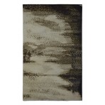 Modern Classic Hand Knotted Lily Wool Rug Beige - Charcoal - 5' x 8'