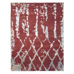 Modern Classic Hand Knotted Sofia Wool Rug Red - Gold - 8' x 10'