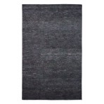Modern Classic Hand Knotted Zoe Wool Rug Charcoal - Charcoal - 5' x 8'