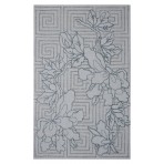 Modern Marvel 2089-A Floral Silver Rug 5' x 8'