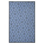 Modern Marvel Honeycomb Blue Rug 5' x 8'