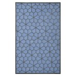 Modern Marvel Honeycomb Blue Rug 5' x 8'