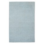 Modern Marvel Houndstooth Cyan Blue Rug 5' x 8'