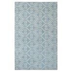 Modern Marvel Adeline Ikat Cyan Blue Rug 5' x 8'