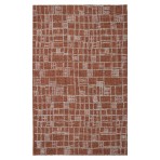 Modern Marvel 2072-A Plaids Paprika Rust Rugs 5' x 8'