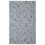 Modern Marvel 2072-B Plaids Silver Rug 5' x 8'