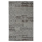 Moroccan Erase Wool Rug 1102A Beige - Brown - 3' x 5'