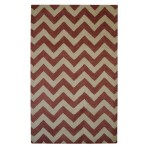 Moroccan Cheveron Pantone Marsala Brick Red Rust Rug 5' x 8'