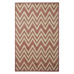 Moroccan Cheveron Vera Pantone Marsala Rust Paprika Rug 5' x 8'