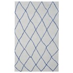 Moroccan Shag Trellis 2086 Blue Ivory Rug 5' x 8'