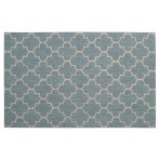 Moroccan Trellis Cyan Blue Brass 1 Rug 5' x 8'