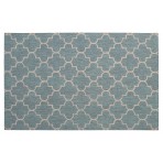 Moroccan Trellis Cyan Blue Brass 1 Rug 5' x 8'