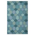 Moroccan Trellis Dot-n-Knot Green Rug 5' x 8'