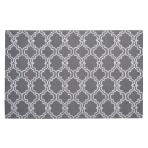 Moroccan Trellis Scroll Tile Charcoal Rug 5' x 8'