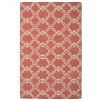 Moroccan Trellis Scroll Tile Orange Rug 5' x 8'