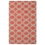 Moroccan Trellis Scroll Tile Orange Rug 5' x 8'