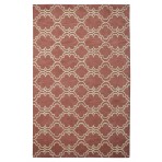 Moroccan Trellis Scroll Tile Marsala Rust Rug 5' x 8'