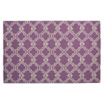Moroccan Trellis Scroll Tile Radiant Orchid Purple Rug 5' x 8'