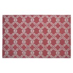 Moroccan Trellis Scroll Tile Red Rug 5' x 8'