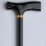 Straight Adjustable Aluminum Cane With Fritz Handle - Matte Black