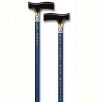 Straight Adjustable Aluminum Cane With Fritz Handle US Navy - Navy